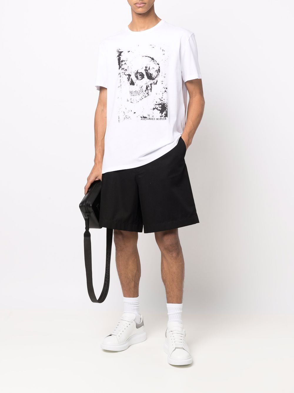 Alexander McQueen T-shirt met doodskopprint - Wit