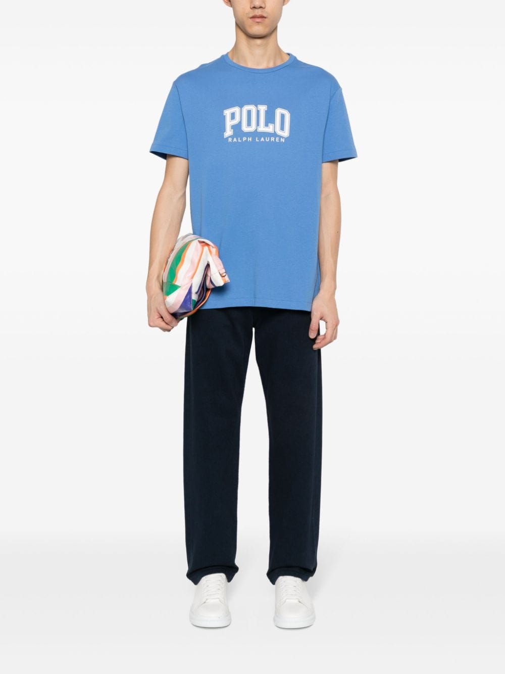 Polo Ralph Lauren logo-print cotton T-shirt - Blauw