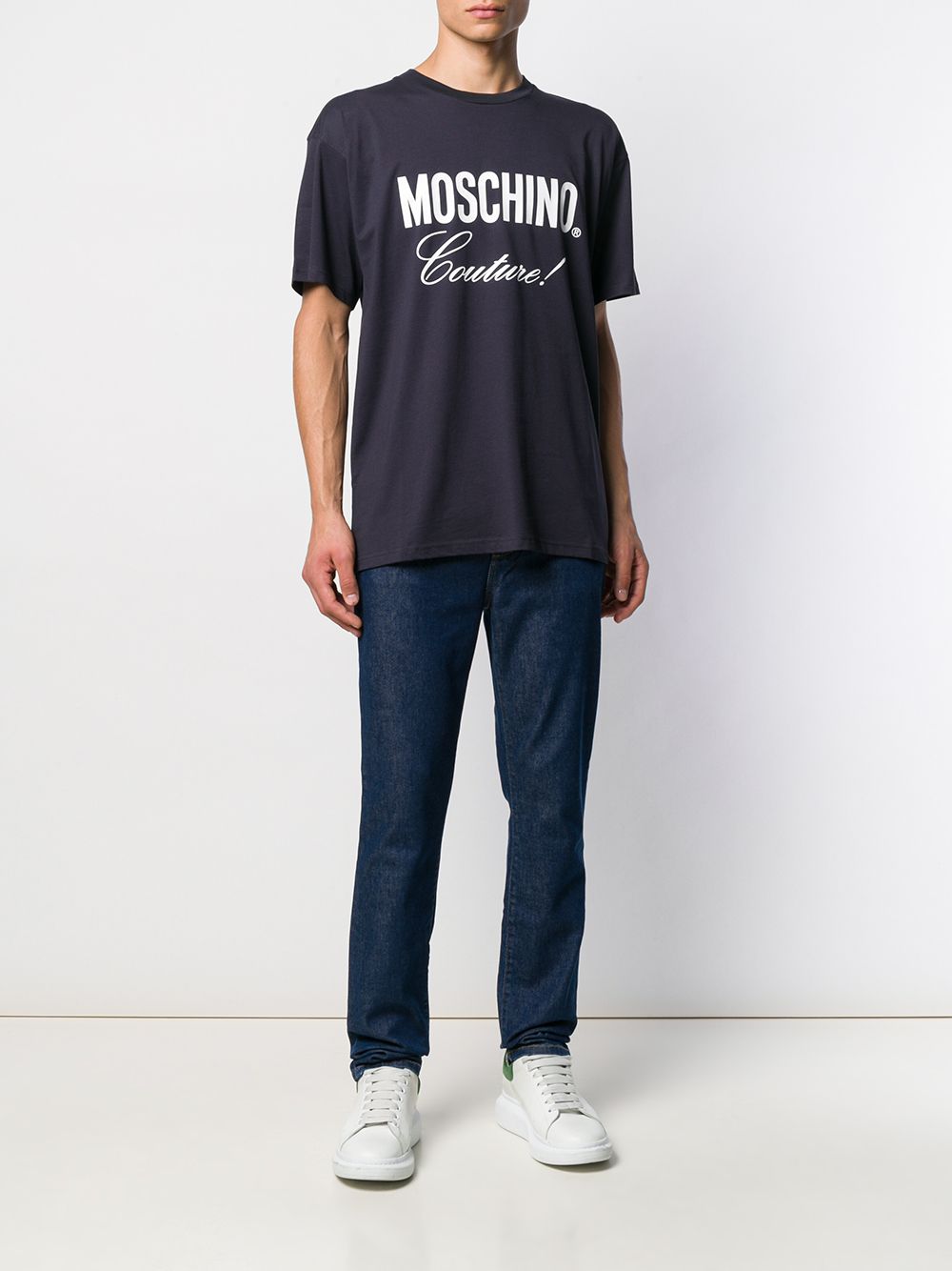 Moschino T-shirt met logo - Blauw