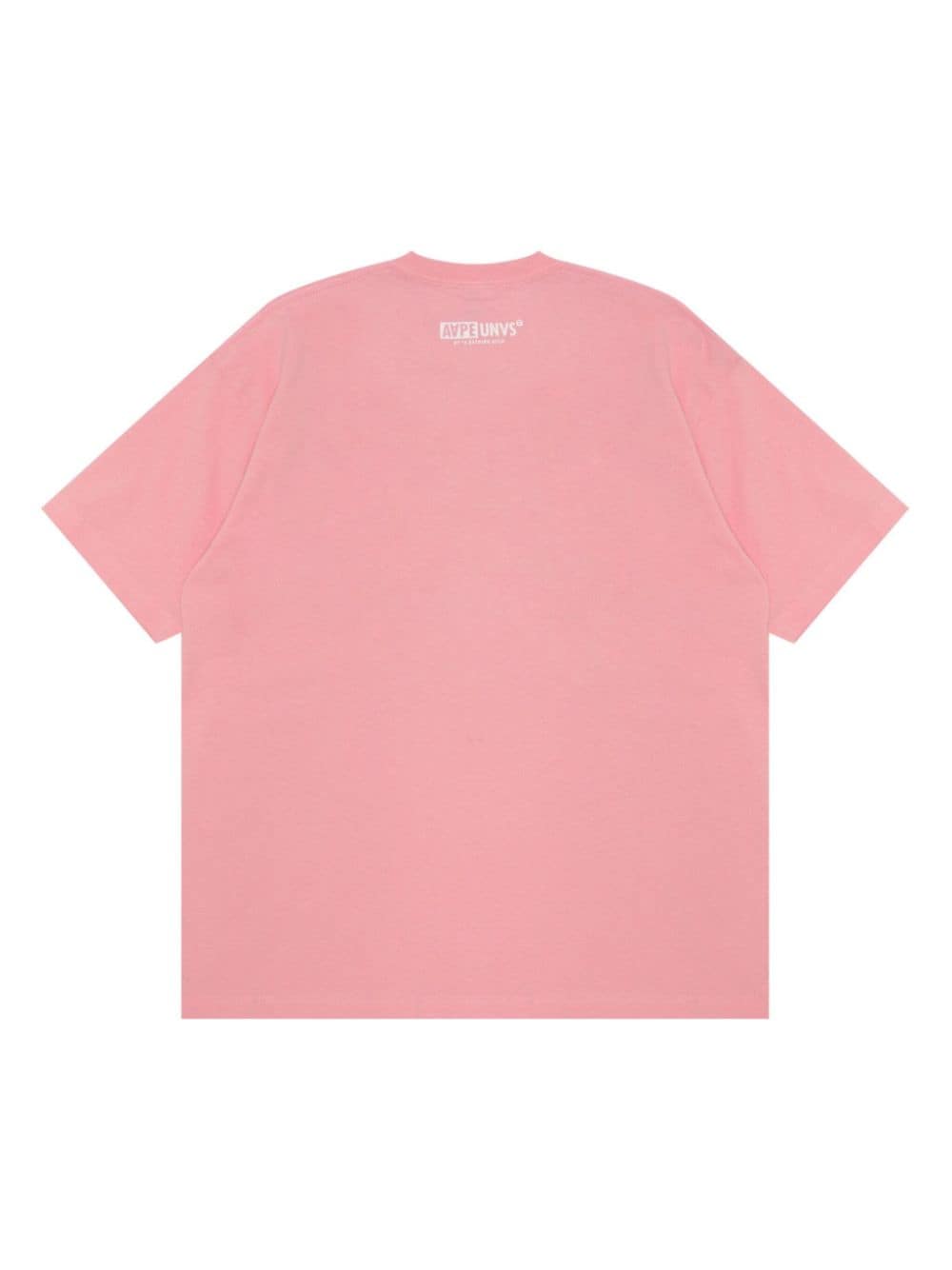 AAPE BY *A BATHING APE T-shirt met logoprint - Roze