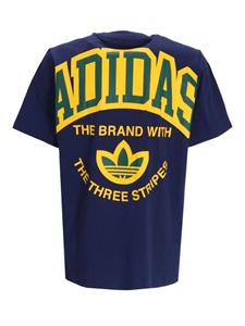 Adidas T-shirt met logoprint - Blauw