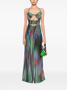 Just Cavalli Gestreepte maxi-jurk - Groen