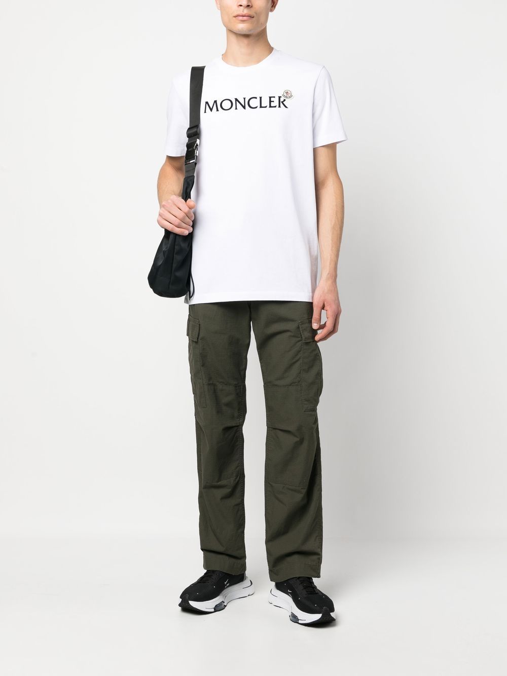 Moncler T-shirt met logoprint - Wit