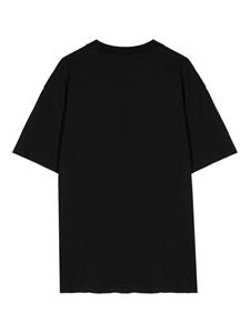 Calvin Klein Katoenen T-shirt met geperforeerd logo - Zwart