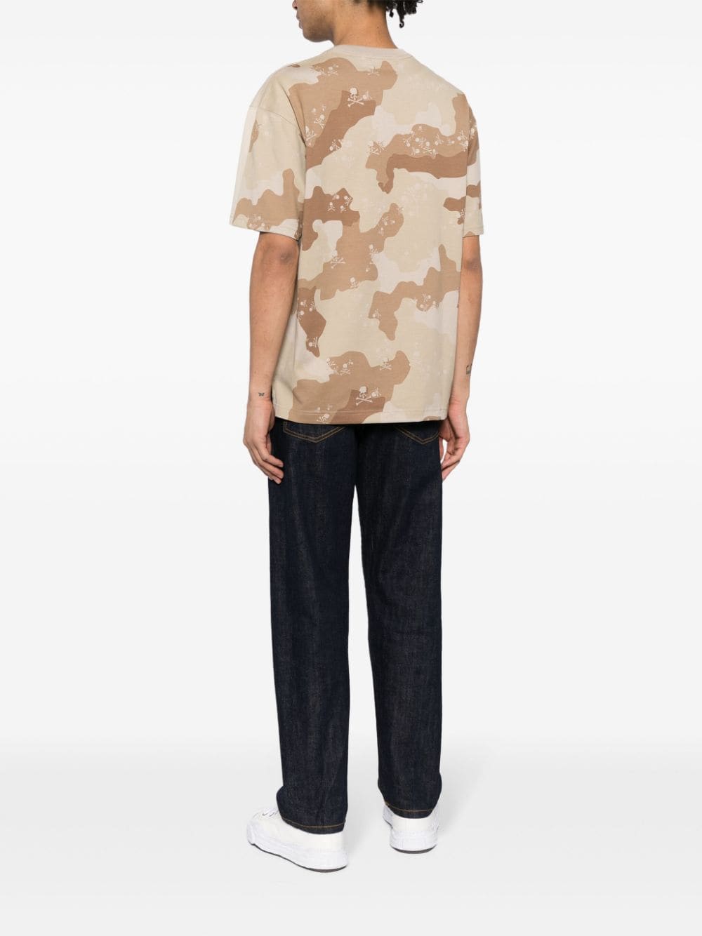 Mastermind World T-shirt met camouflageprint - Beige