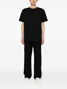 Off-White T-shirt met geborduurd logo - Zwart