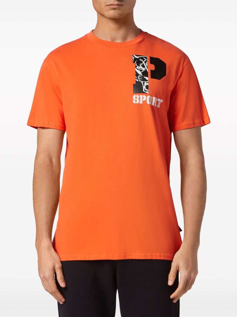 Plein Sport T-shirt met logoprint - Oranje