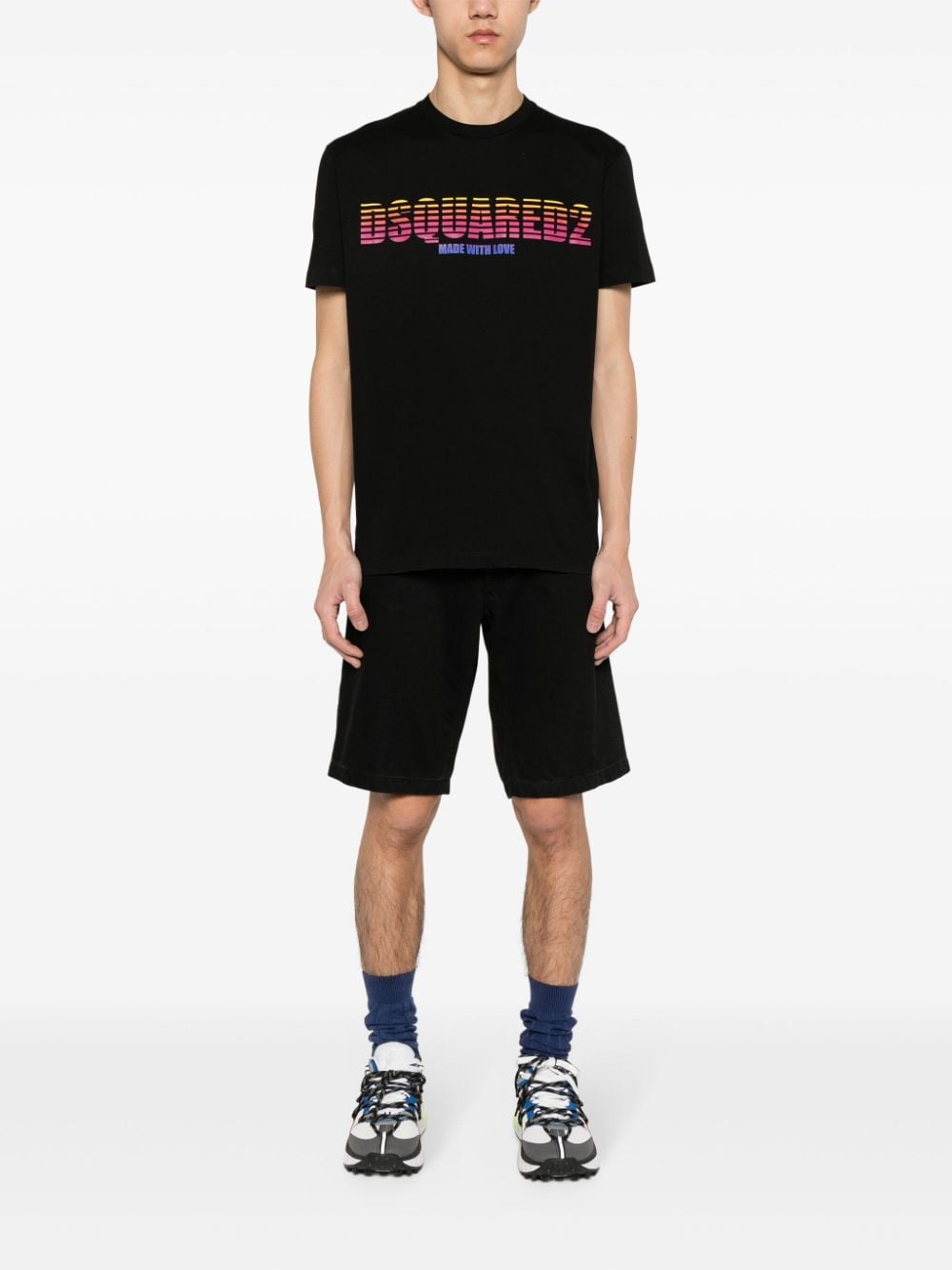 Dsquared2 Katoenen T-shirt met logoprint - Zwart