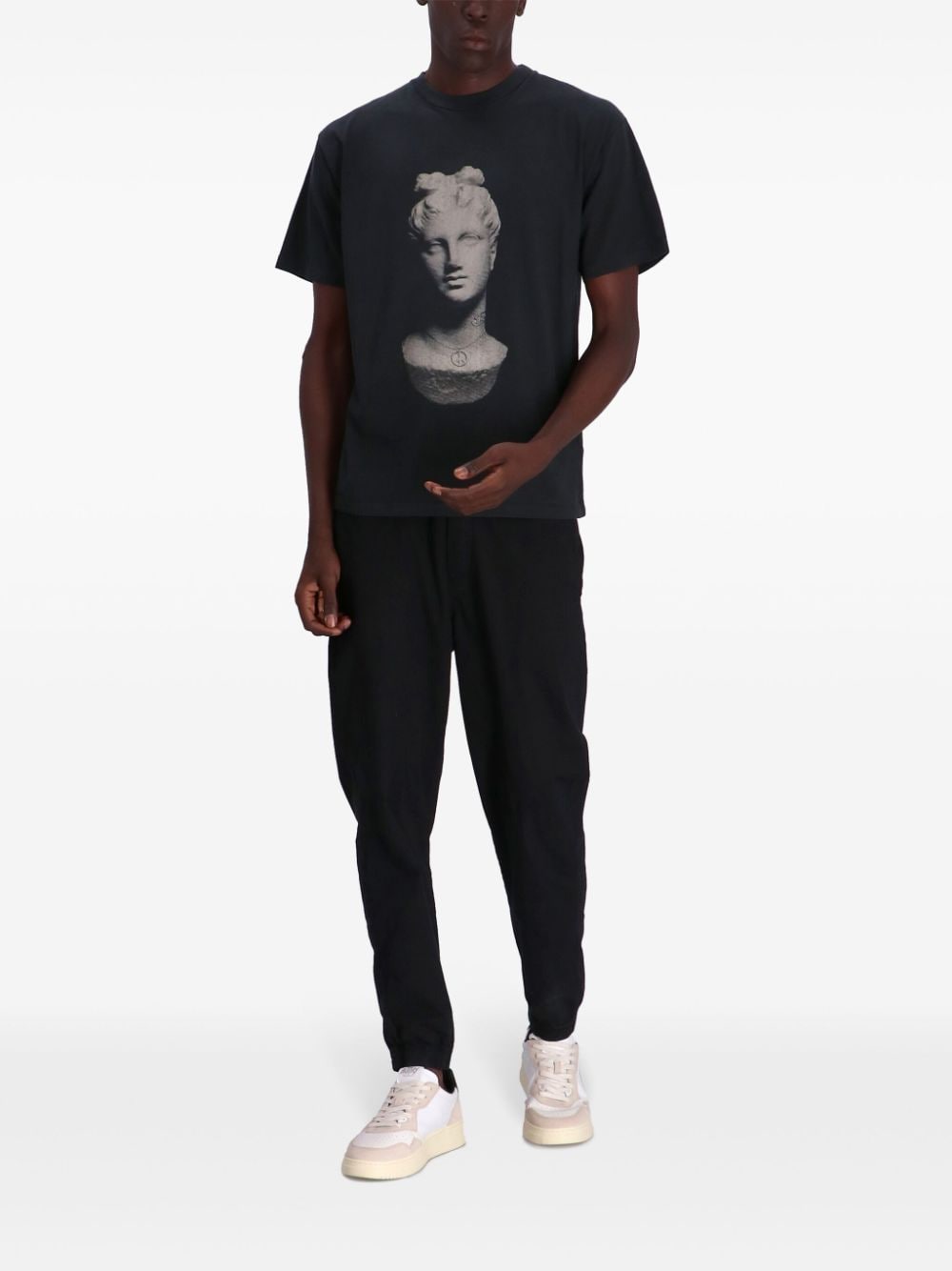 Aries Aged Statue short-sleeve T-shirt - Zwart