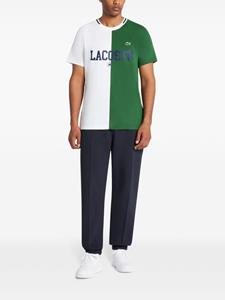 Lacoste two-tone logo-print T-shirt - Wit