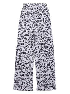 Balenciaga Broek met logoprint - Wit