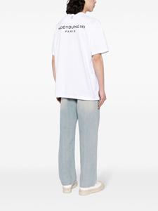 Wooyoungmi logo-embroidered cotton T-shirt - Wit