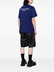 Wooyoungmi logo-embroidered cotton T-shirt - Blauw