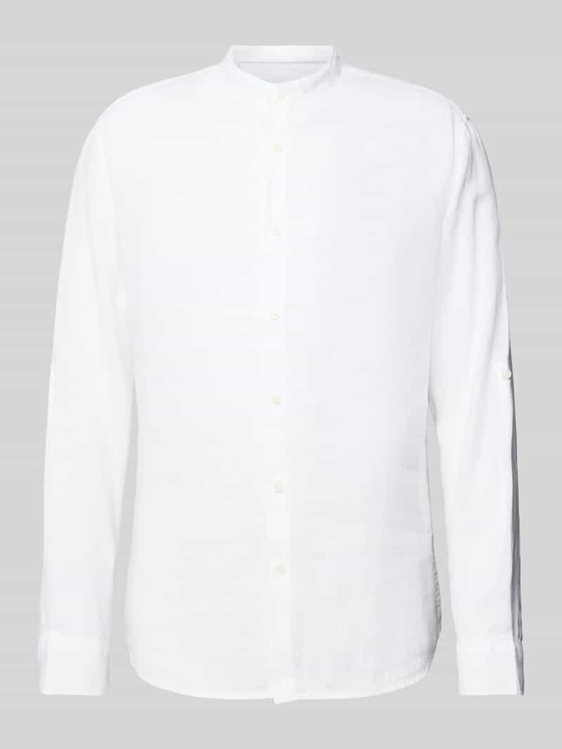Selected Homme Regular fit linnen overhemd met maokraag, model 'KYLIAN'