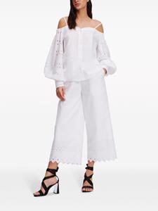 Karl Lagerfeld Broderie anglaise off-shoulder blouse - Wit