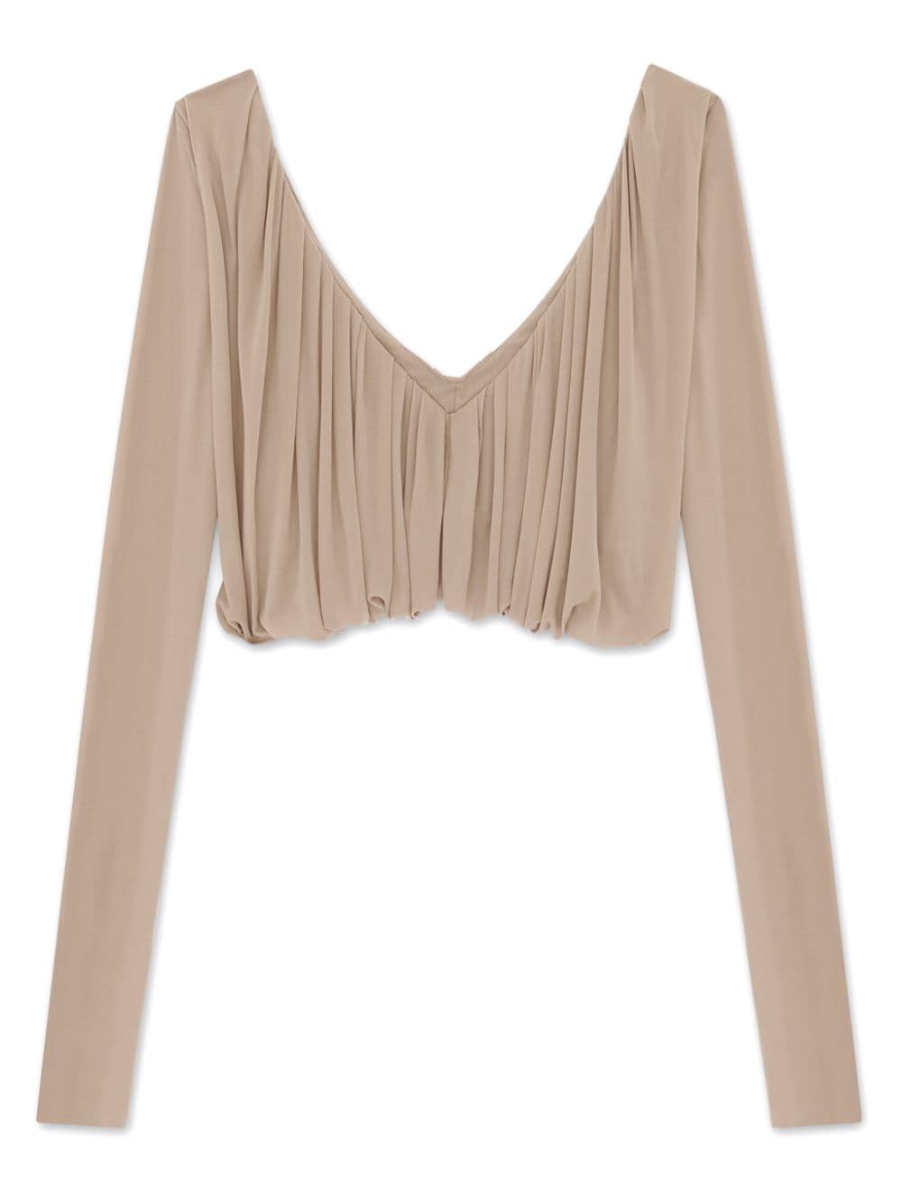 Saint Laurent Cropped blouse - Beige