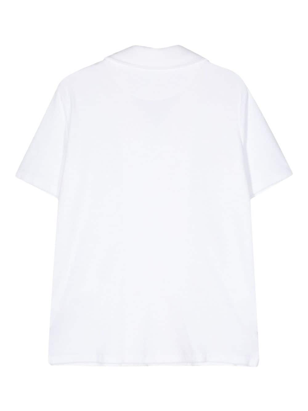 Altea Katoenen overhemd met badstof afwerking - Wit