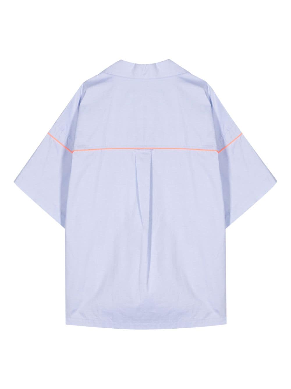 Kolor logo-embroidered cotton shirt - Blauw