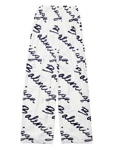 Balenciaga Pyjamabroek met logo - Wit