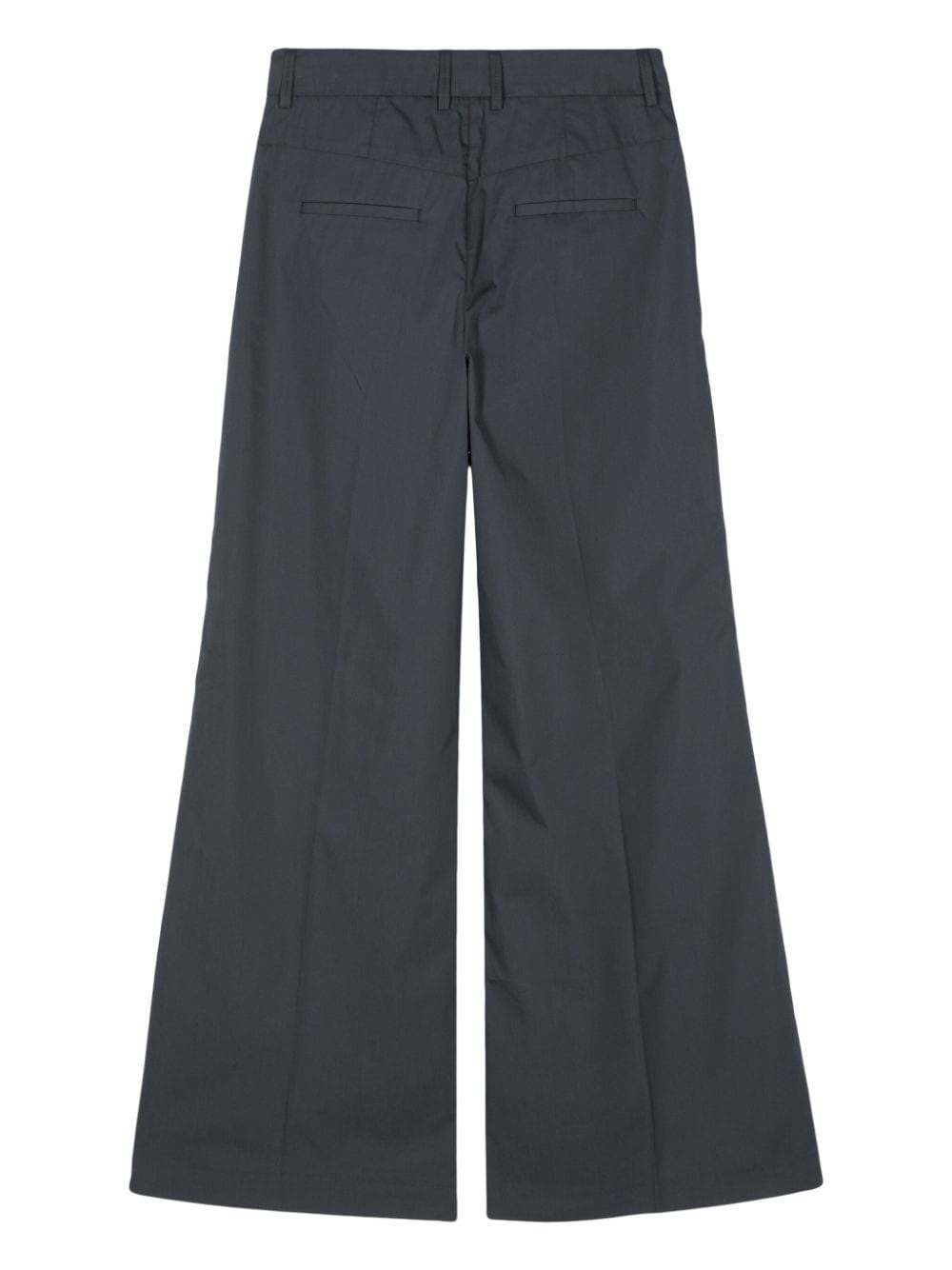 Closed pressed-crease wide trousers - Blauw