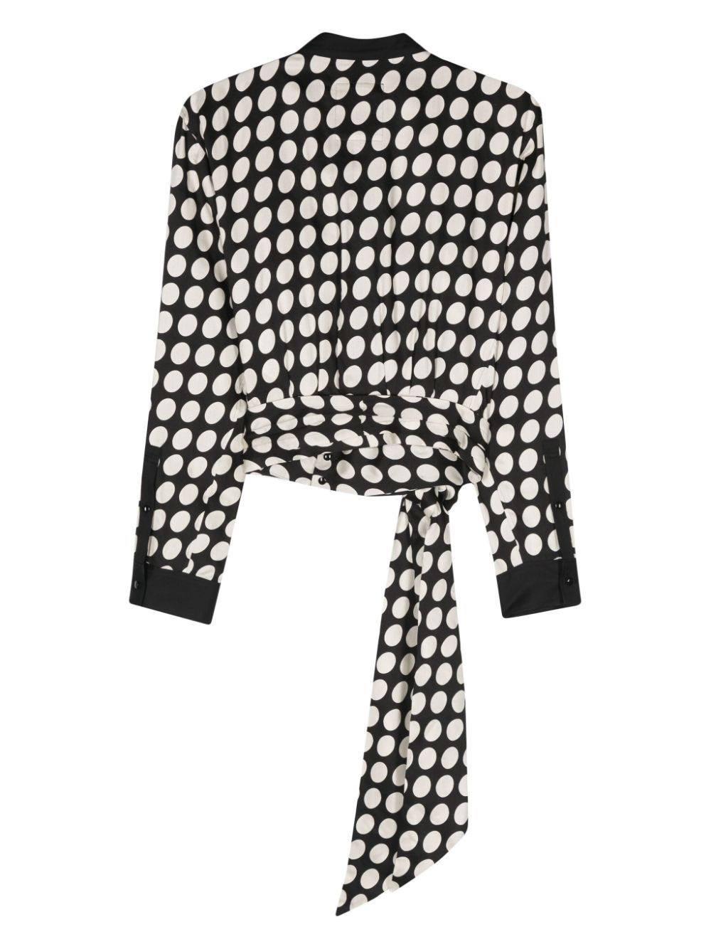 Maison Mihara Yasuhiro scarf-detail polka-dot shirt - Zwart