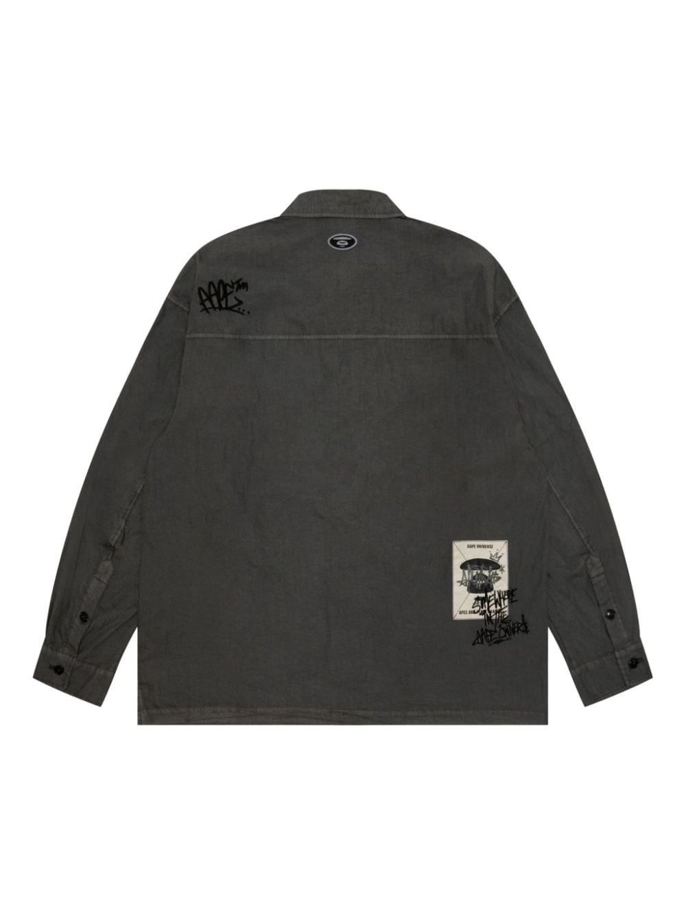 AAPE BY *A BATHING APE Sweater met logoband - Zwart