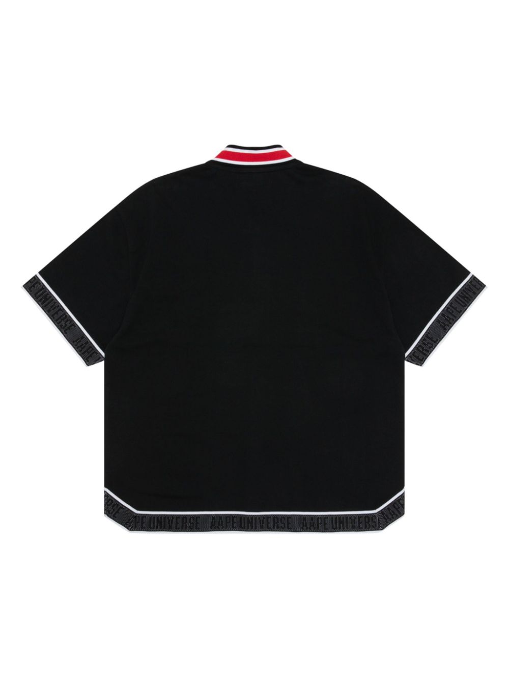 AAPE BY *A BATHING APE Poloshirt met logostreep - Zwart