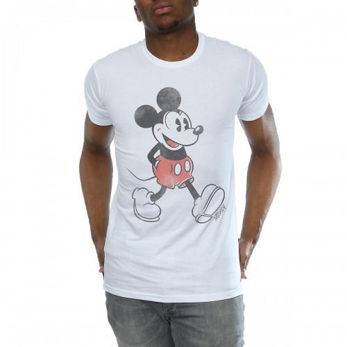 Disney Mens Walking Mickey Mouse Katoen T-Shirt