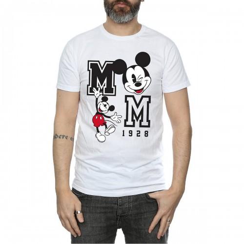 Disney Heren Mickey Mouse Jump & Wink katoenen T-shirt