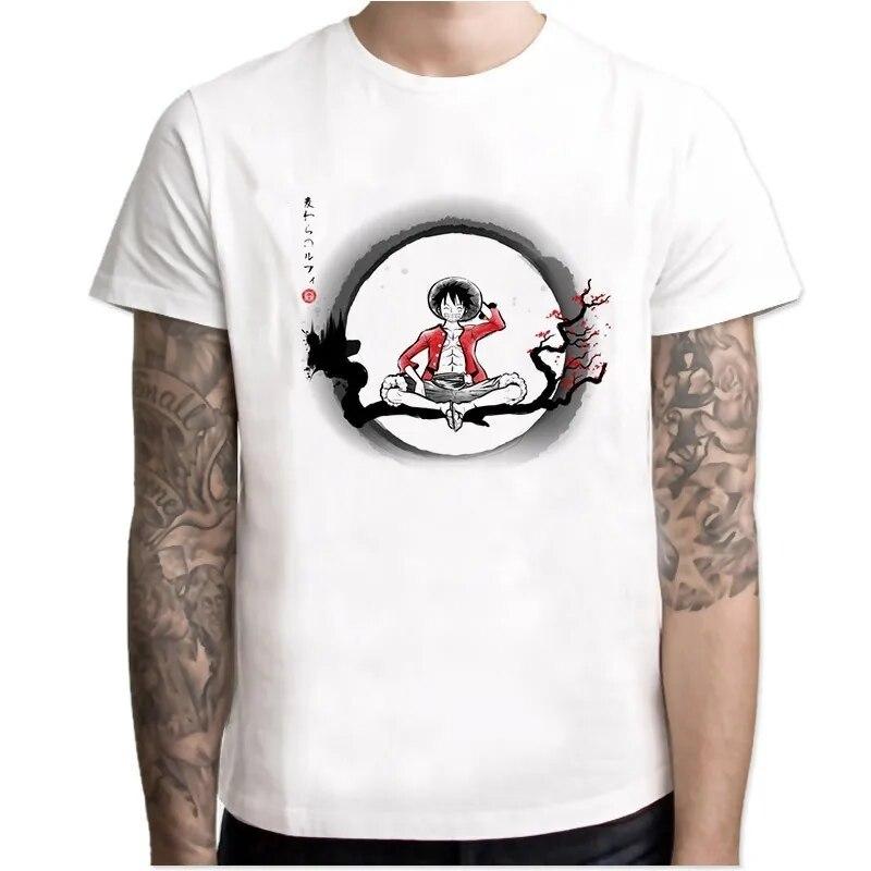 YSM Cotton Tshirt One Piece T-shirt Japanese Anime Shirt Men T-shirt Luffy T-shirts Clothing Tee