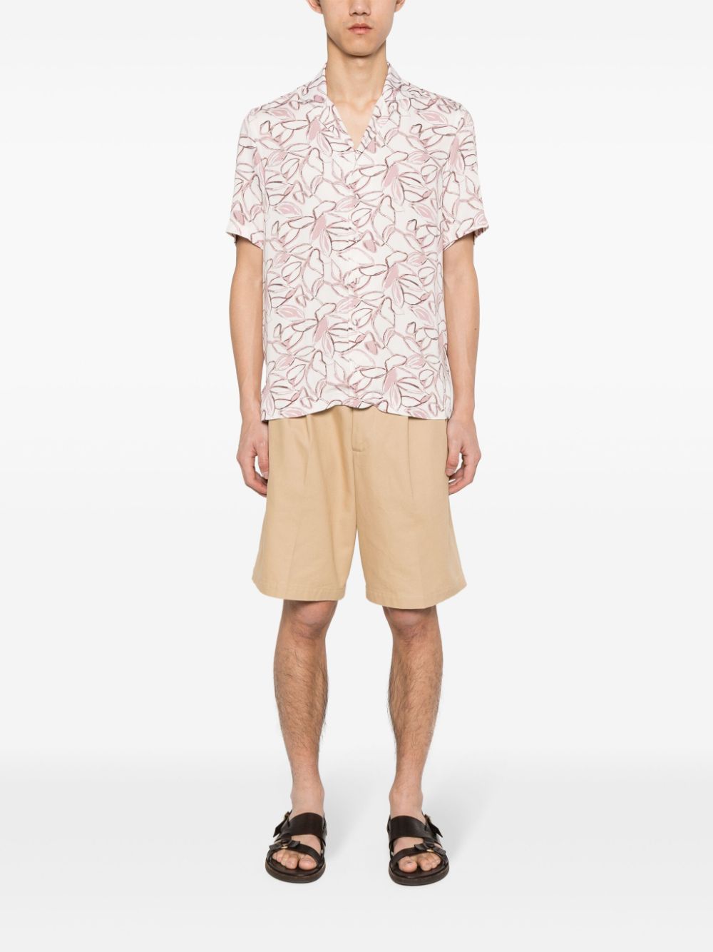 Tagliatore floral short-sleeved shirt - Roze