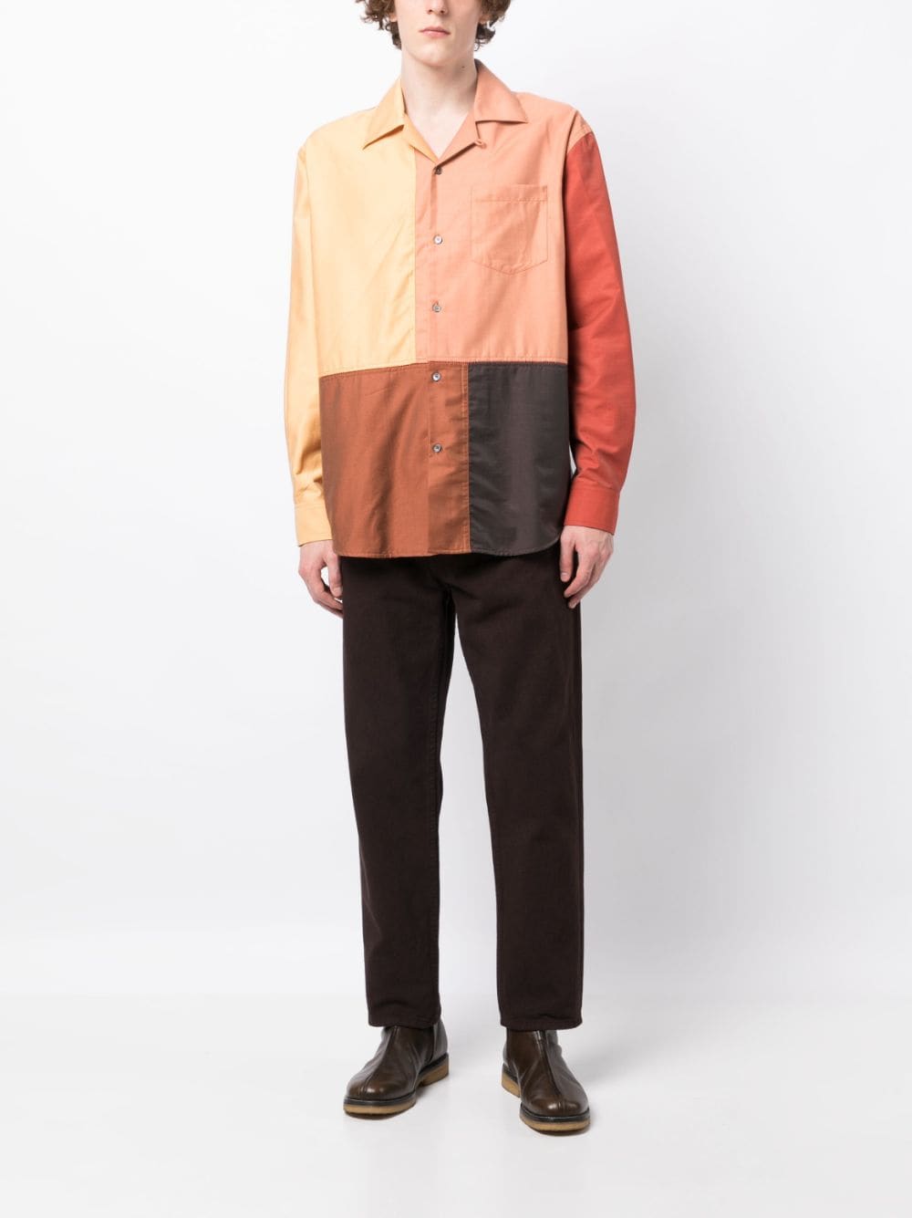 Paul Smith Overhemd met colourblocking - Veelkleurig