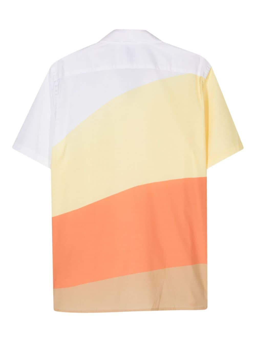 PS Paul Smith Overhemd met colourblocking - Geel