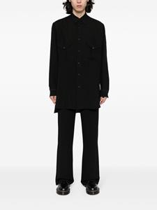 Y's long-sleeve flax shirt - Zwart