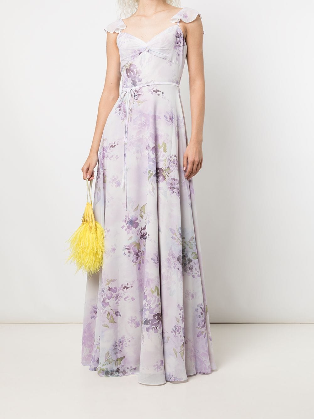 Marchesa Notte Bridesmaids Maxi-jurk met bloemenprint - Wit