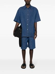 Studio Nicholson short-sleeves denim shirt - Blauw