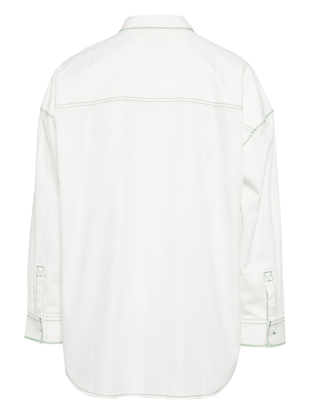 FIVE CM Overhemd met contrasterend stiksel - Wit