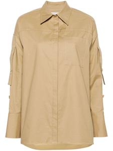 3.1 Phillip Lim Blouse met gesmockte mouwen - KHAKI