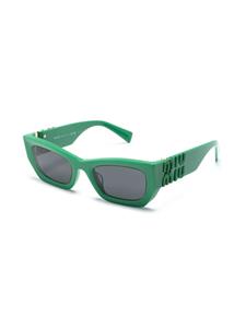 Miu Miu Eyewear Zonnebril met rechthoekig montuur - Groen