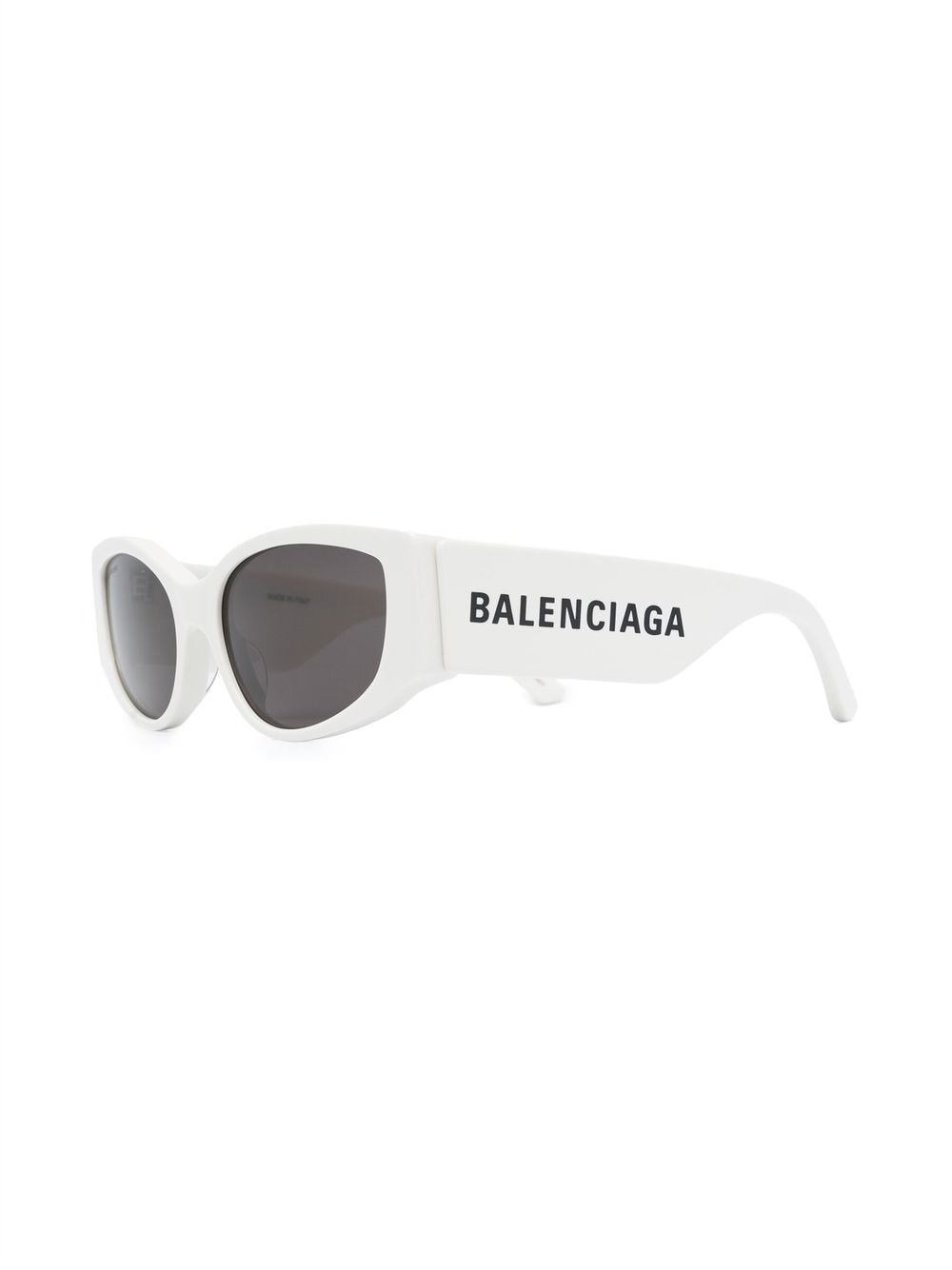 Balenciaga Eyewear Zonnebril met logoprint - Wit