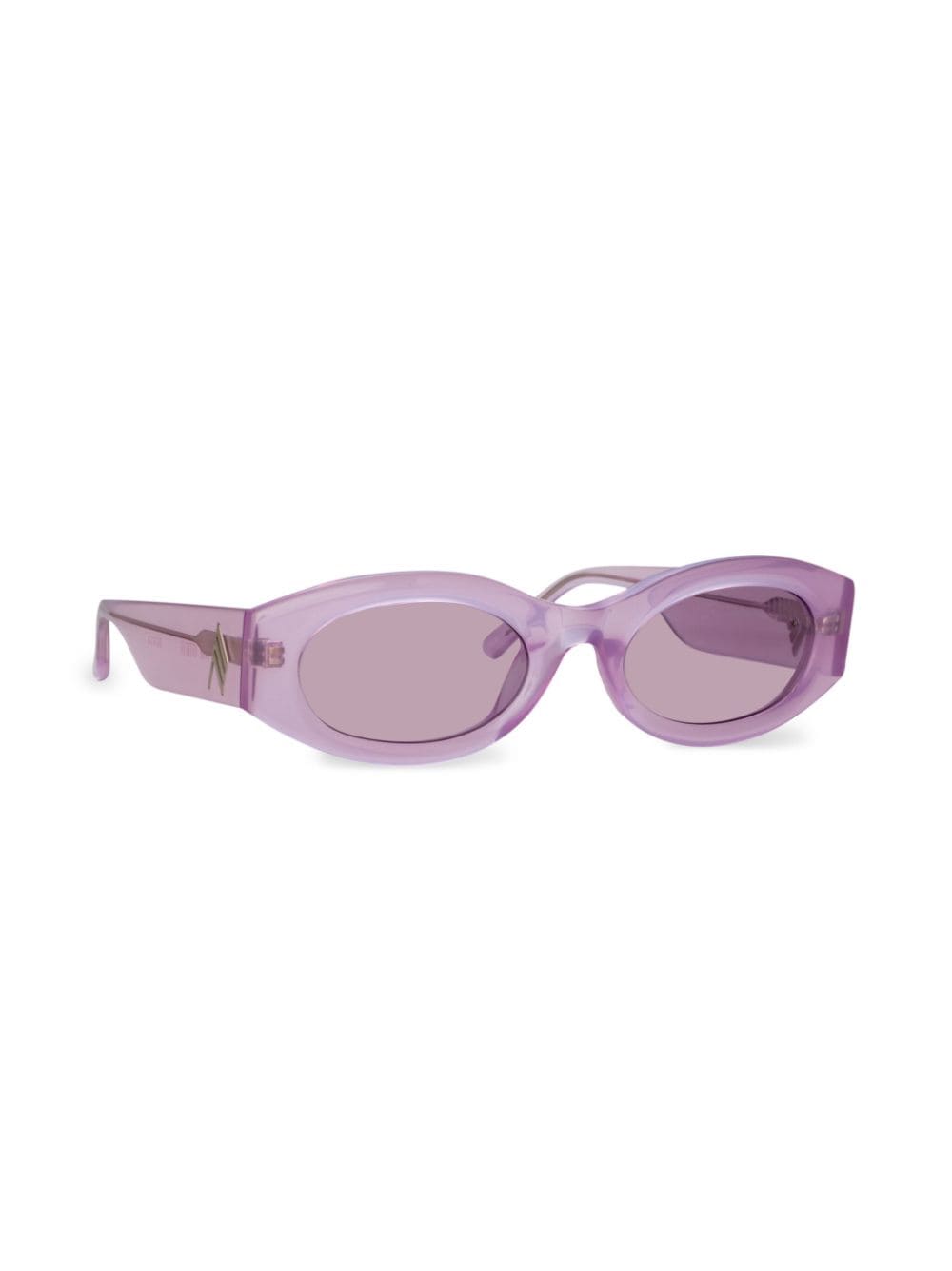 Linda Farrow x The Attico Berta zonnebril met ovalen montuur - Paars