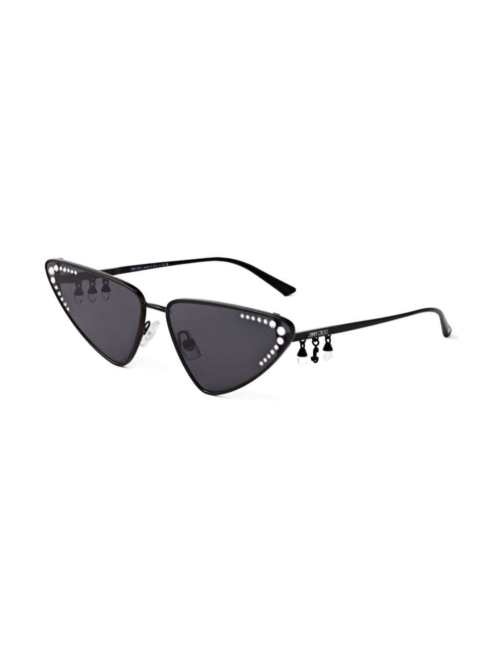 Jimmy Choo Eyewear Kristal zonnebril met driehoekig montuur - Zwart