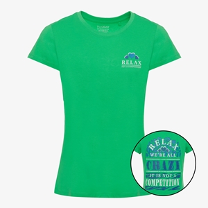 TwoDay dames T-shirt met backprint groen