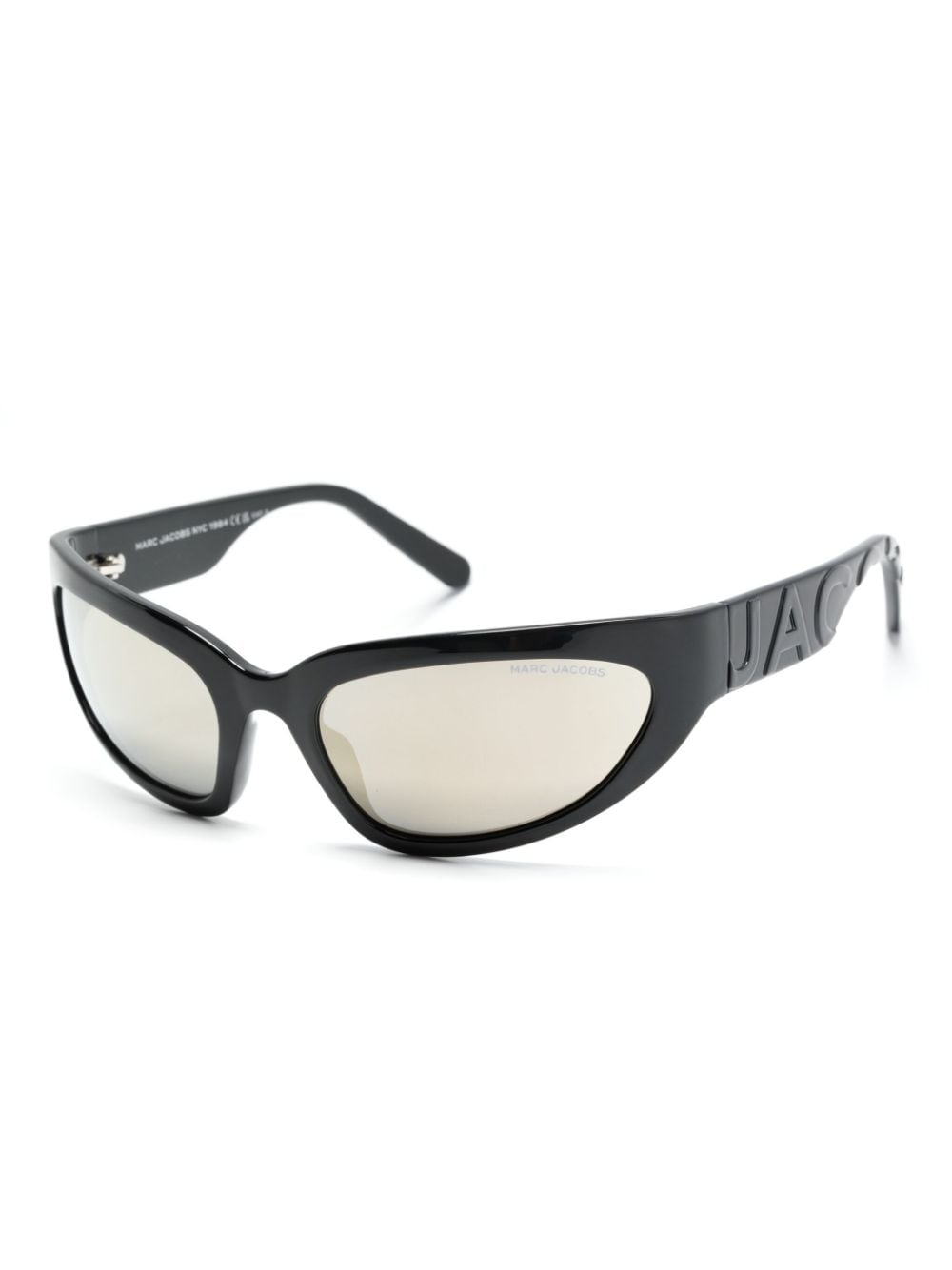 Marc Jacobs Eyewear The Bold Logo zonnebril met bikermontuur - Zwart