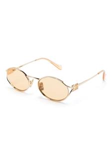 Miu Miu Eyewear MU52YS zonnebril met ovaal montuur - Goud