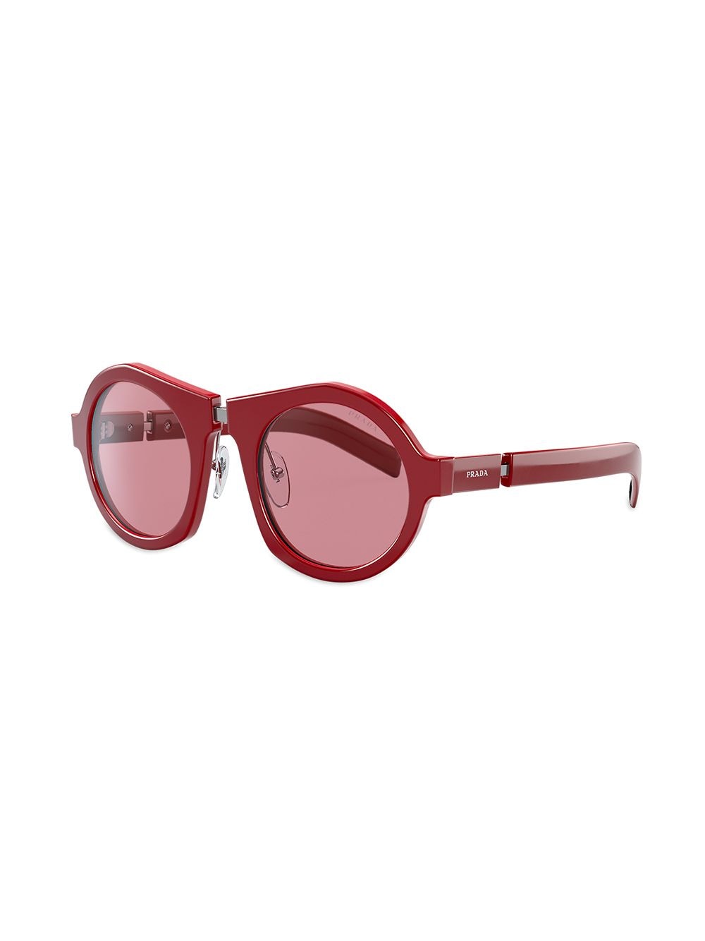 Prada Eyewear Zonnebril met oversized montuur - Rood