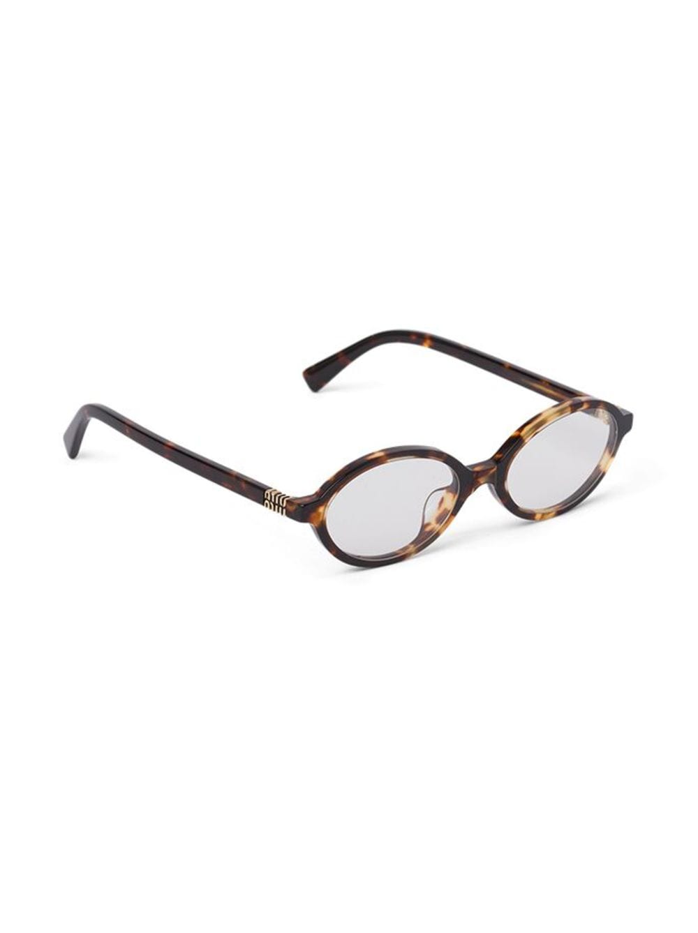 Miu Miu Eyewear Runway zonnebril met logoplakkaat - Bruin