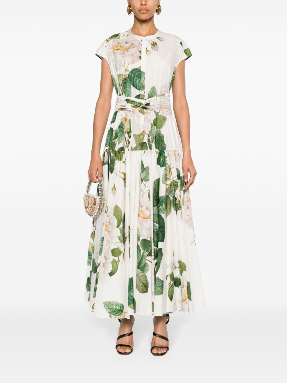 Giambattista Valli Maxi-jurk met bloemenprint - Beige