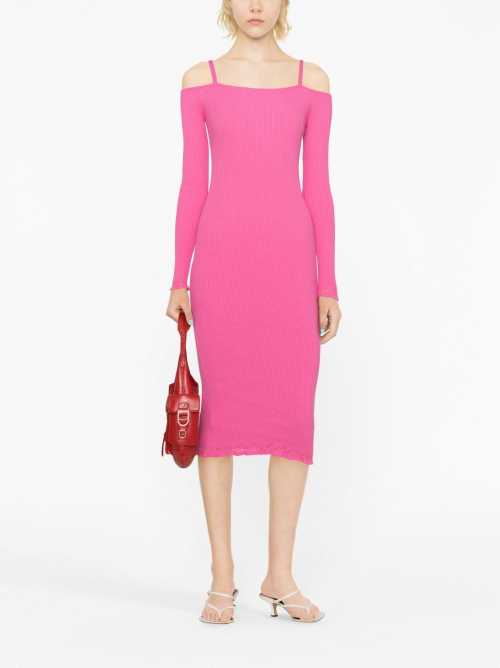 Blumarine Ribgebreide jurk - Roze
