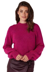 Jansen Amsterdam K190 knit turtle neck raglan long sleeves bailey fuchsia